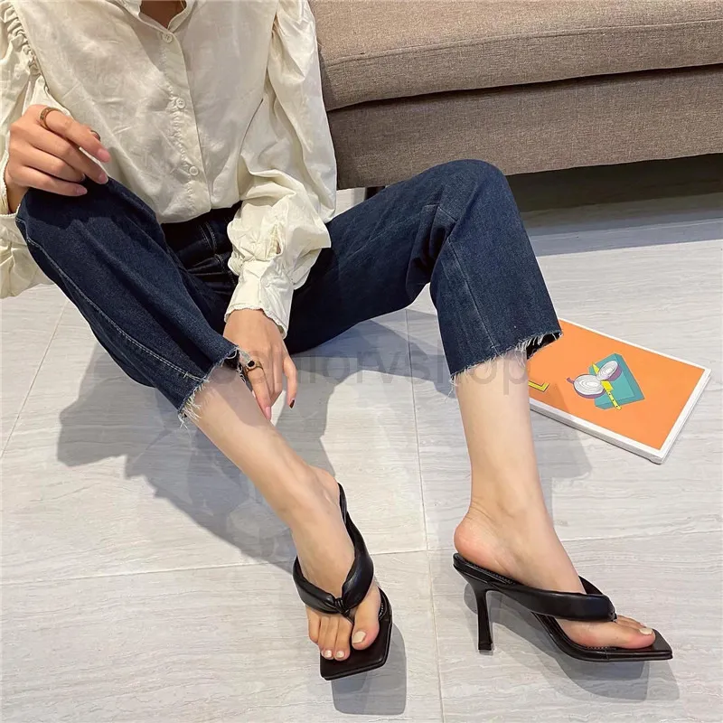 Eilyken New Summer Slippers Women Clip Toe Narge Band Flip Flops High Heels Slides Shoes Shoes Lodies Sandalsサイズ4254rywehkyrwoh