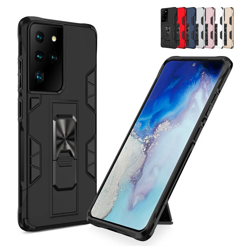 Kickstand Cases Support Magnetic Car Mount Military Grade Housse de protection antichoc pour Samsung Galaxy S22 Plus S21 FE S20 S10 Note 20 Ultra Note10