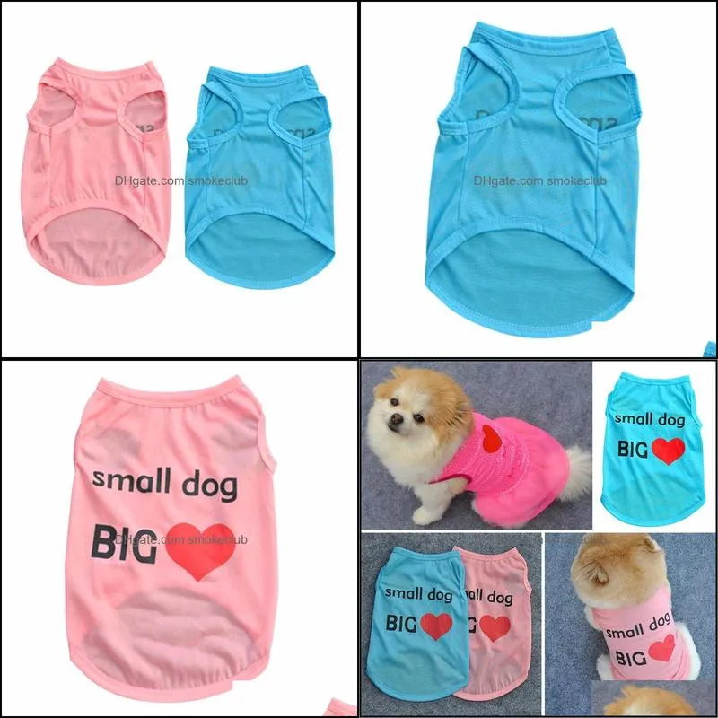 I Love My Mom/Dad Printed Small Dog Printed Dog Cat Puppy Clothes Shirt Dress Pet Costumes