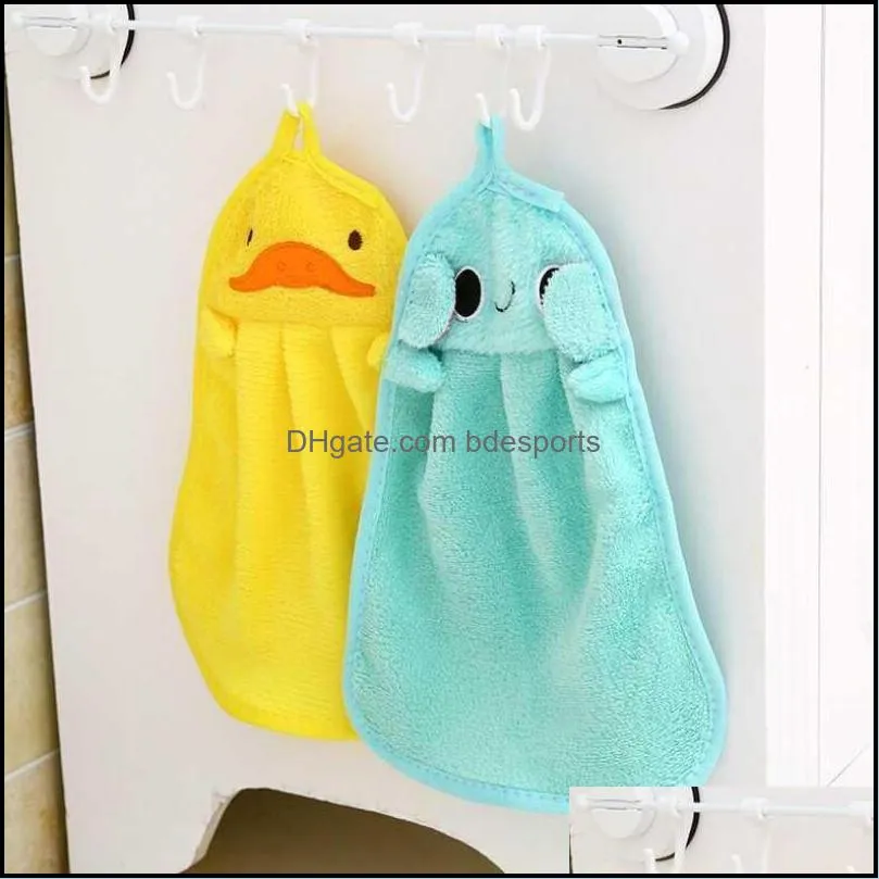 Hand Towel Hanging Kitchen Bathroom Indoor Thick Soft Cloth Wipe Towel Cotton Dish Cloth Clean Towel Accessories 313 S2