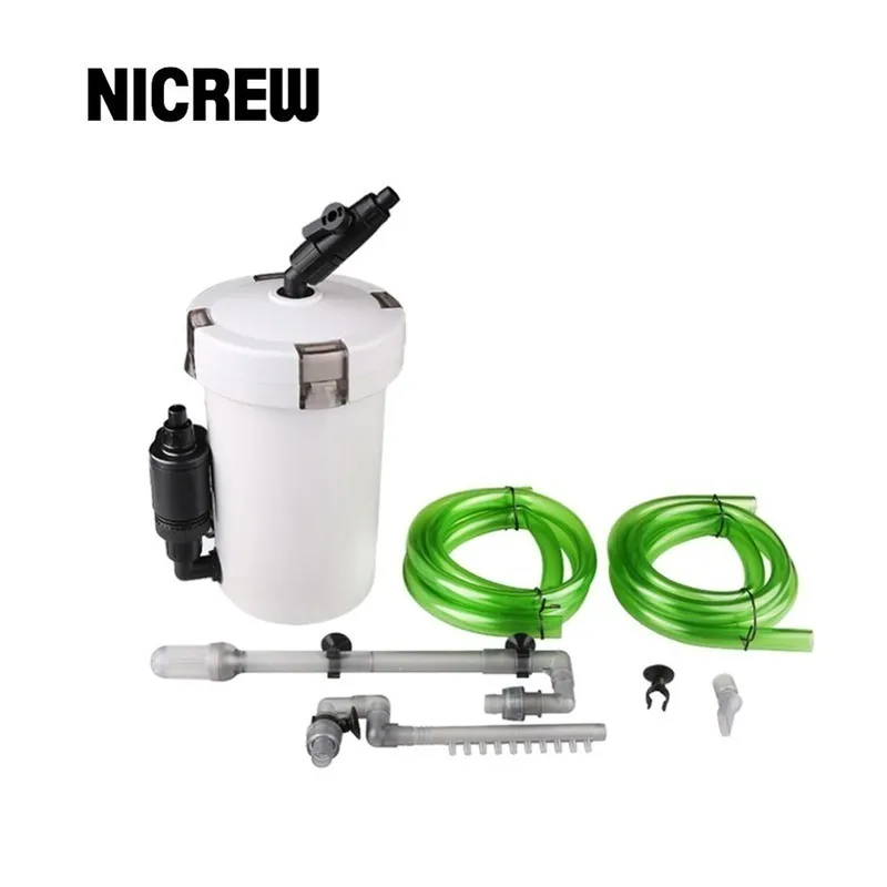 Nicrew Sunsun 602B 603B Filtro esterno per rium Filtro ultrasilenzioso per secchio d'acqua con spugna per 220 V Y200917