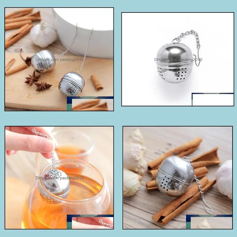 Stainless Steel Egg Shaped Egg-shaped Tea Balls Teakettles Infuser Strainer Locking Spice Ball 4cm 200pcs/lot SN134