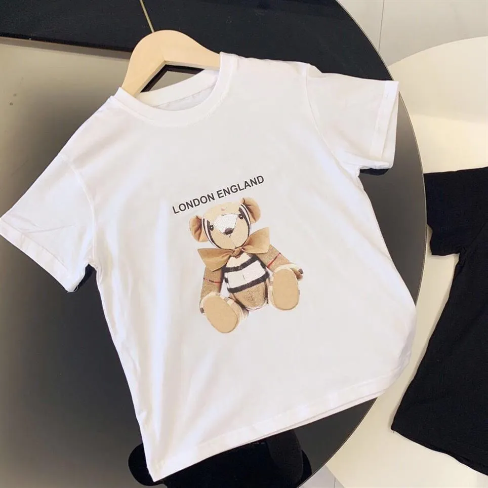 ファッション子供服男の子女の子 Tシャツデザイナー子供 Tシャツベビーキッズ高級ブランドトップ Tシャツクラシックレタープリント服 Su238Q