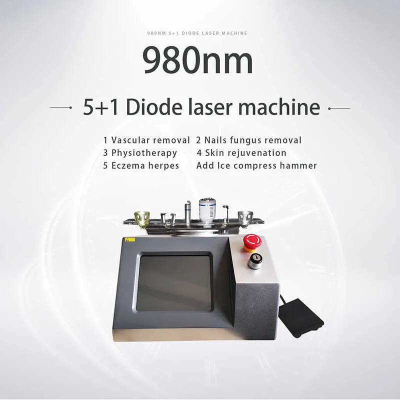 2022 5IN1 980nm Diode Laser Vasculaire Verwijdering Schoonheidssalon Apparatuur Leverancier Thuisgebruik