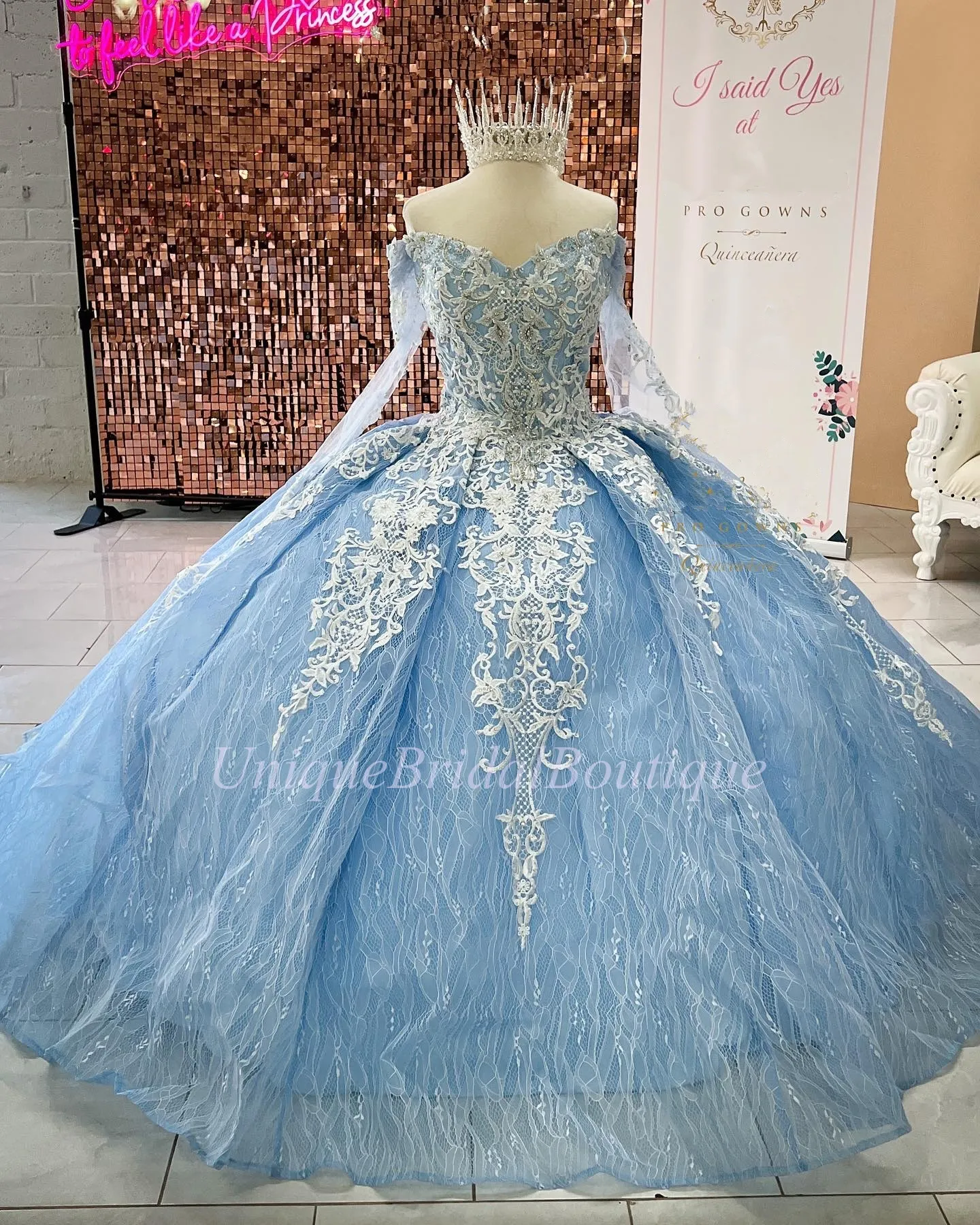 light blue quinceanera dress