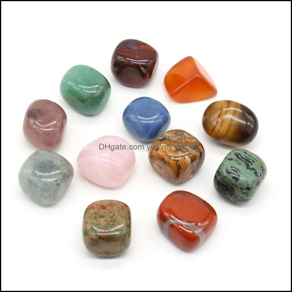 natural stone chakra irregular rose quartz tiger`s eye agate powder crystal white crystal yoga meditation energy stone healing