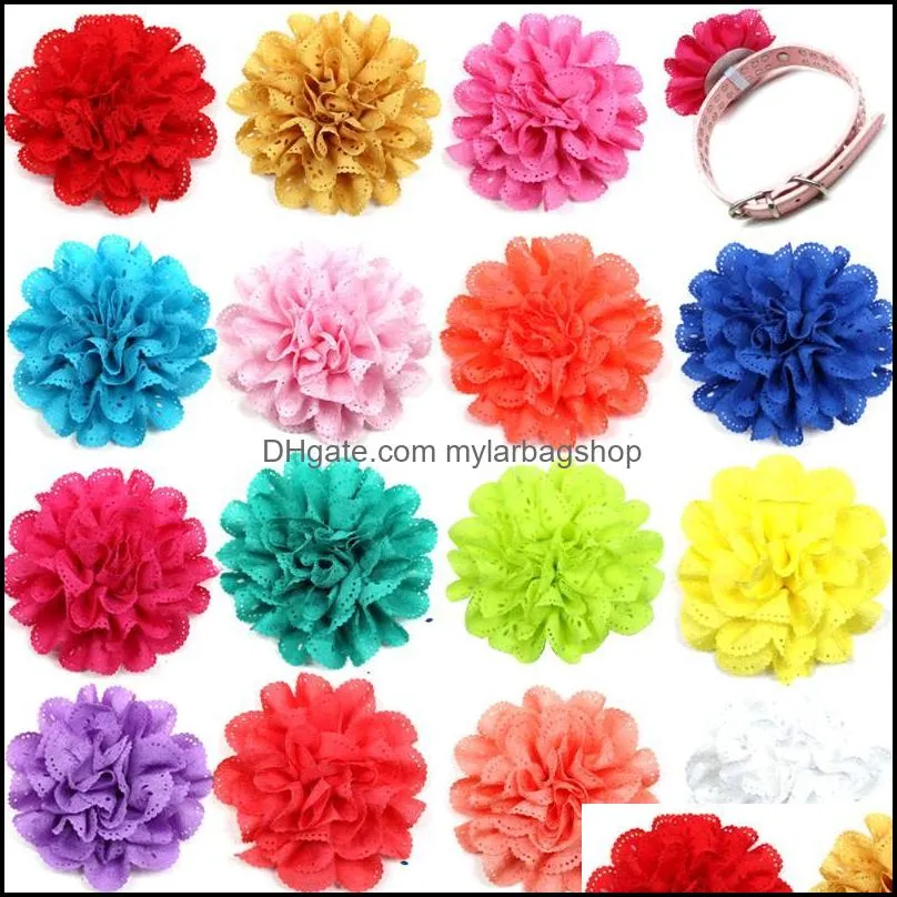 Dog Apparel Remove Bow Tie 100pc Big Flower-Collar Sliding Pet Bowtie Collar Accessories Large Bowties Grooming Products