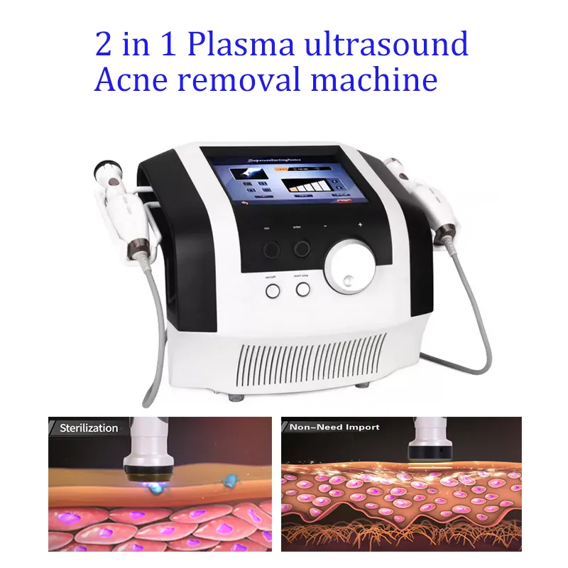 Autre équipement de beauté 2 en 1 espace plasma ultrasonique poignées chaud froid plasma ozone douche stylo élimination de l'acné machine