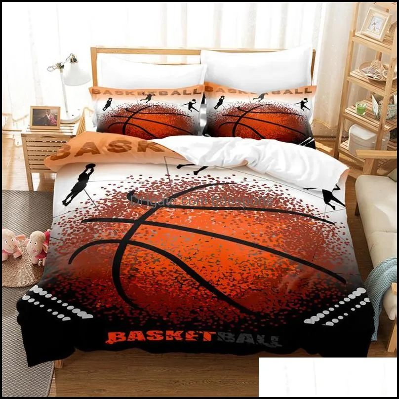 Bedding Sets Football Set Single Twin Full Queen King Size Sports Enthusiasts Fans Bed Children`s Kid Bedroom Duvetcover 005