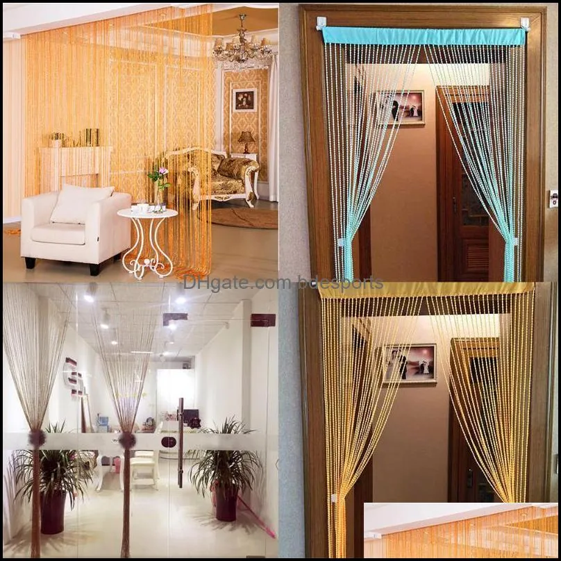 String Curtains Patio Net Fringe For Door Screen Windows Divider Cut To Size String Curtain Shiny Tassel Line Curtains