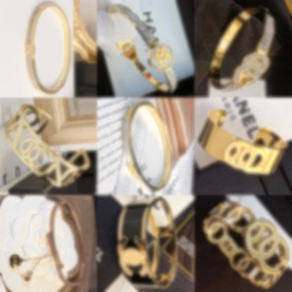 20 Stili Bracciale Donna Braccialetto Gioielli di design di lusso Placcato oro 18 carati Placcato argento 925 Acciaio inossidabile Amanti del matrimonio Regalo Braccialetti Accessori Commercio all'ingrosso -20-C-1