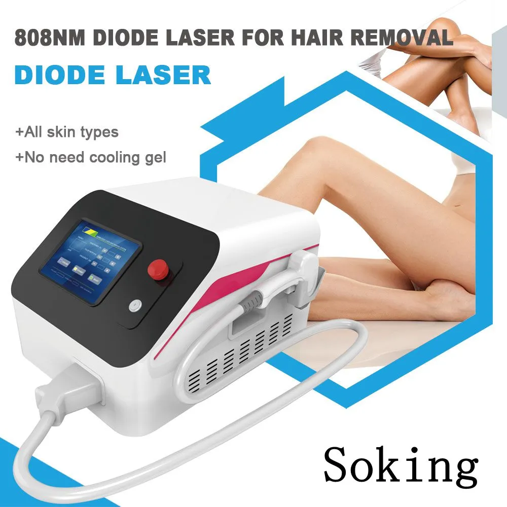 Machine portative professionnelle d'épilation de laser de diode 808 excellent équipement permanent indolore efficace d'enlèvement pour la peau foncée