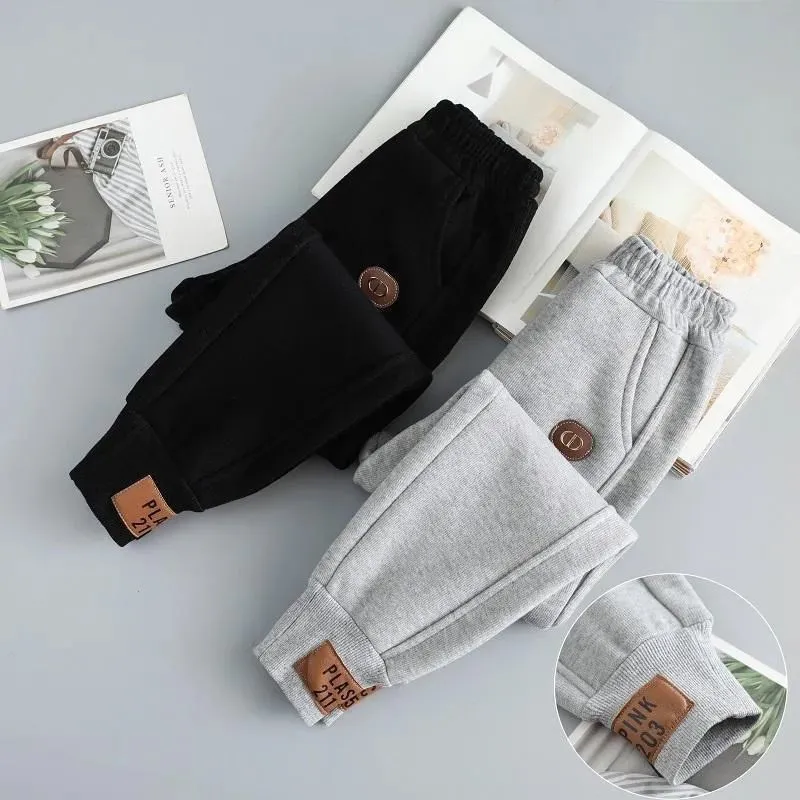 Children Sports Pants Spring Autumn for 3-11Years Boys Girls Casual Loose Sweatpants Kids Clothes Korean Mid High Waist Trousers