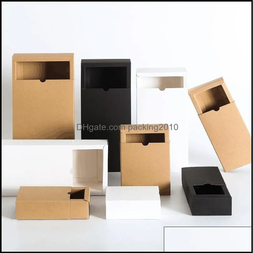 Spot Kraft Paper Box Customized Folding Drawer Boxes Wholesale Cosmetic Vacuum Cup Packaging For Christmas Gift