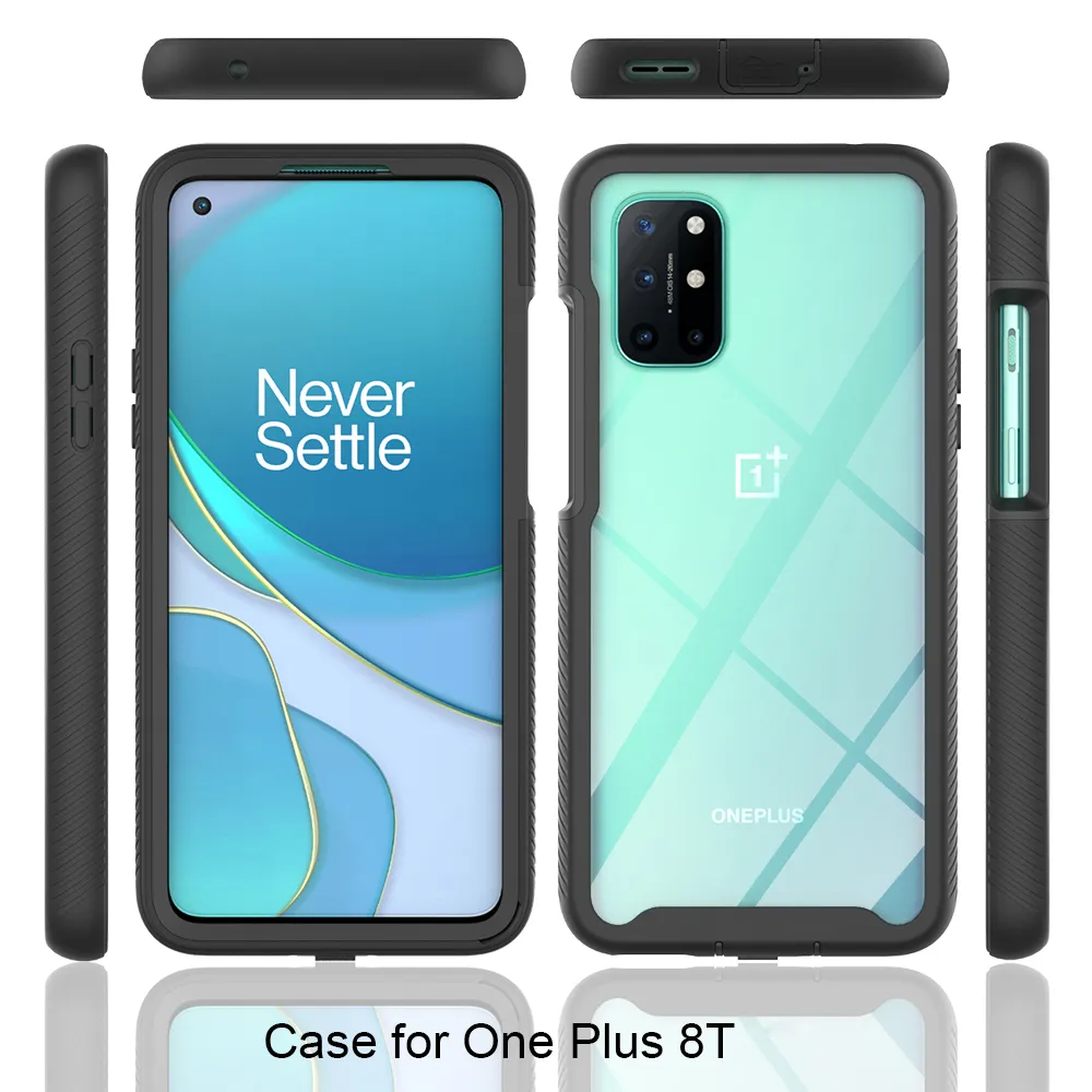 Hybrid Rugged Armor PC + TPU Silicone Shockproof Cases For Oneplus 8T 8 9 Pro 1+Nord N10 N20 5G N100 N200 Soft Frame Back Cover