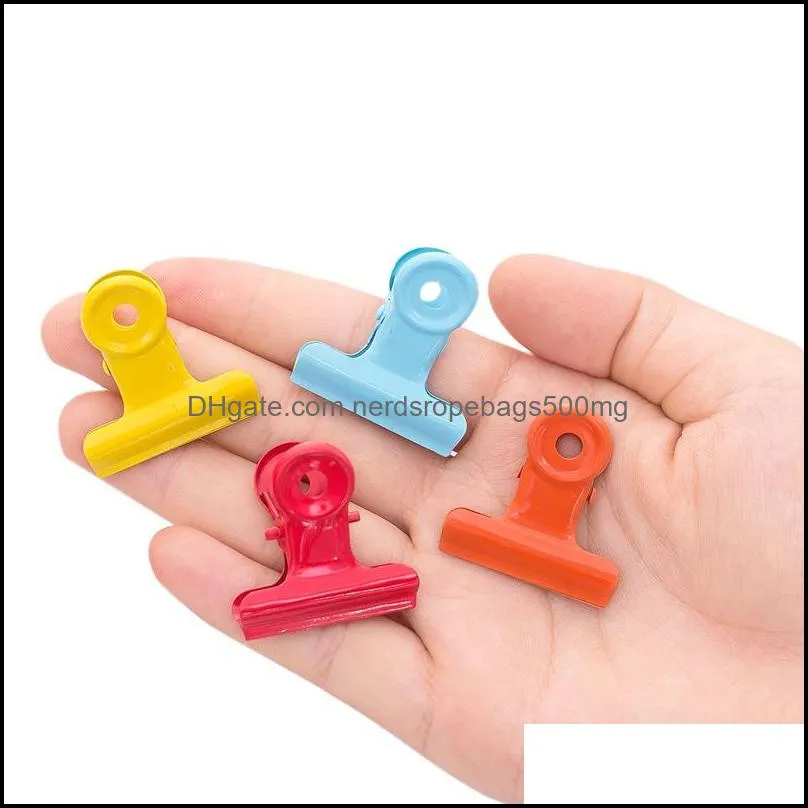 Metal Color Binder Clips Black Paper Clip Office Clip 30 MM Office School Supplies Stationery Binding Supplies Files Documents