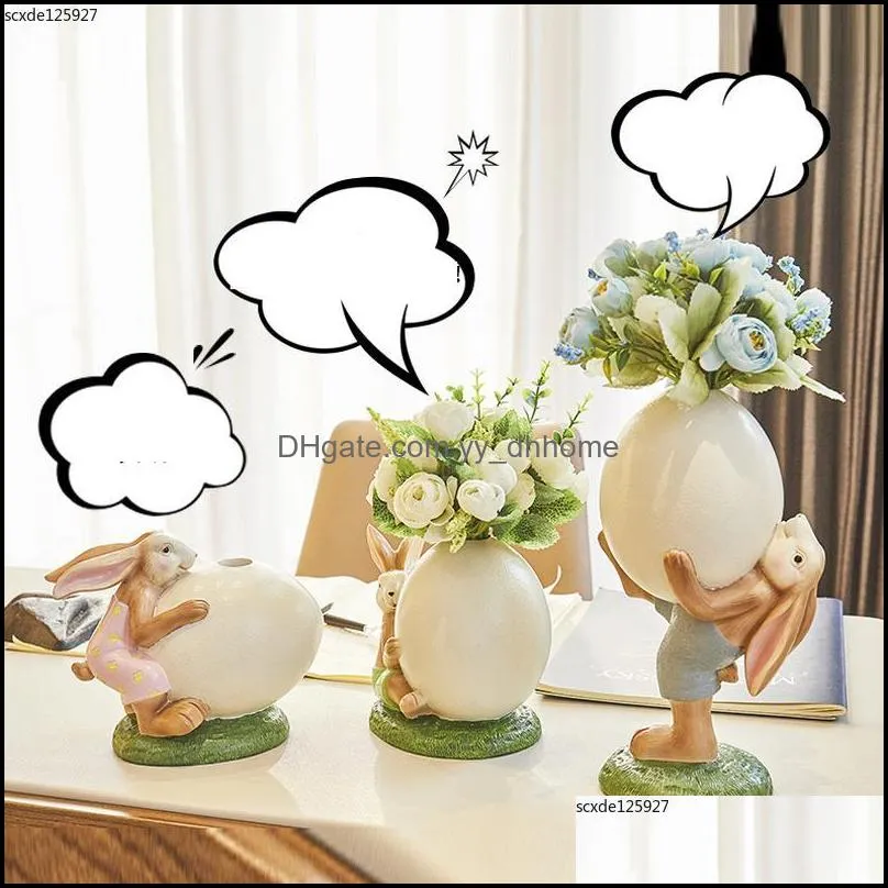 Vases European Style Ceramic Vase Porcelain Animal Flower Arrangement Wedding Decoration Hydroponic Home