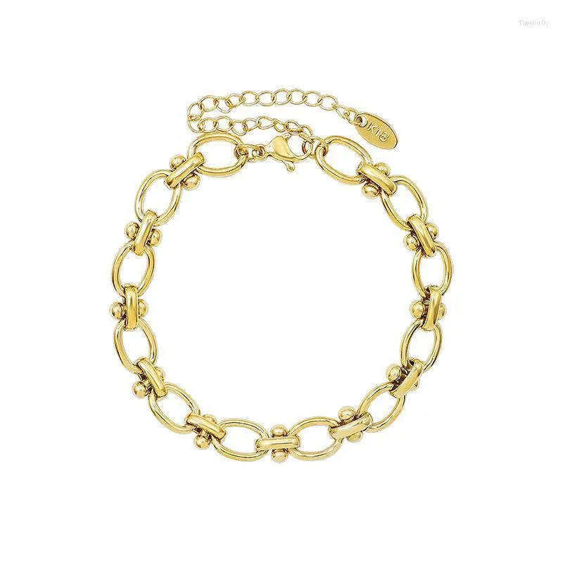 Łańcuch Link Rhysong Personizado o kształt Bracelet dla kobiet mody biżuterii Armbanden Voor Vrouwen Regalos para Mujer Fawn22