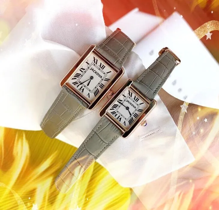 Luxury Designer Tank Watch With Roman Dial, Genuine Cow Leather Strap ...