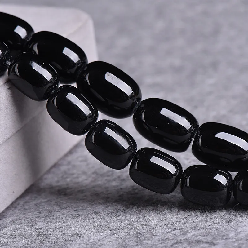 1 st agat lösa pärlor för DIY armband halsbandsmycken som gör svart röd färg kristall buddha pärla