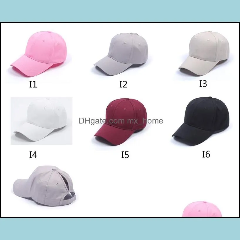 Washed Ponytail Baseball Cap Messy Buns Hats criss Cotton Unisex Visor Cap Hat Outdoor Snapbacks Caps GGA3506