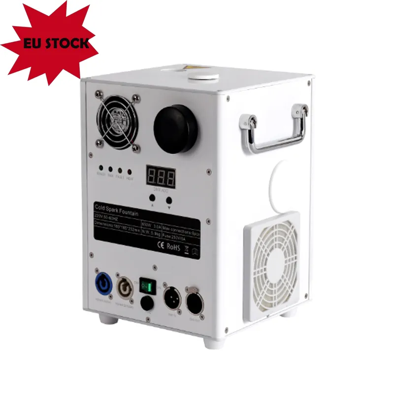 Skicka från USA Mini 650W Sparkular Machine Wireless Remote DMX Stage Effect Machine For Wedding Party Waterwall FounTrain Effects Ti Powder
