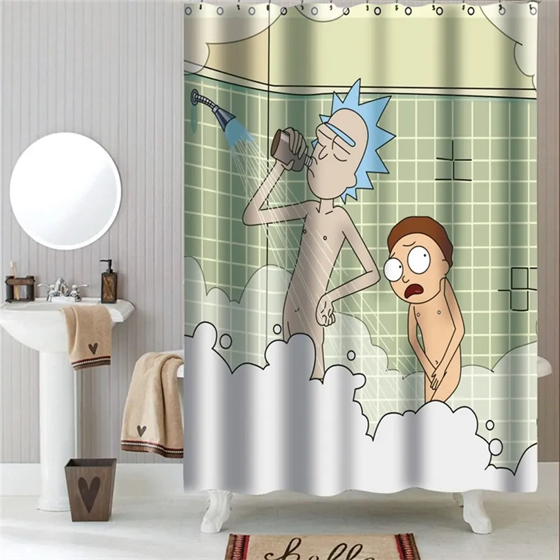 Cartone animato super tenda da doccia bagno tessuto impermeabile teschio di zucchero s 220429