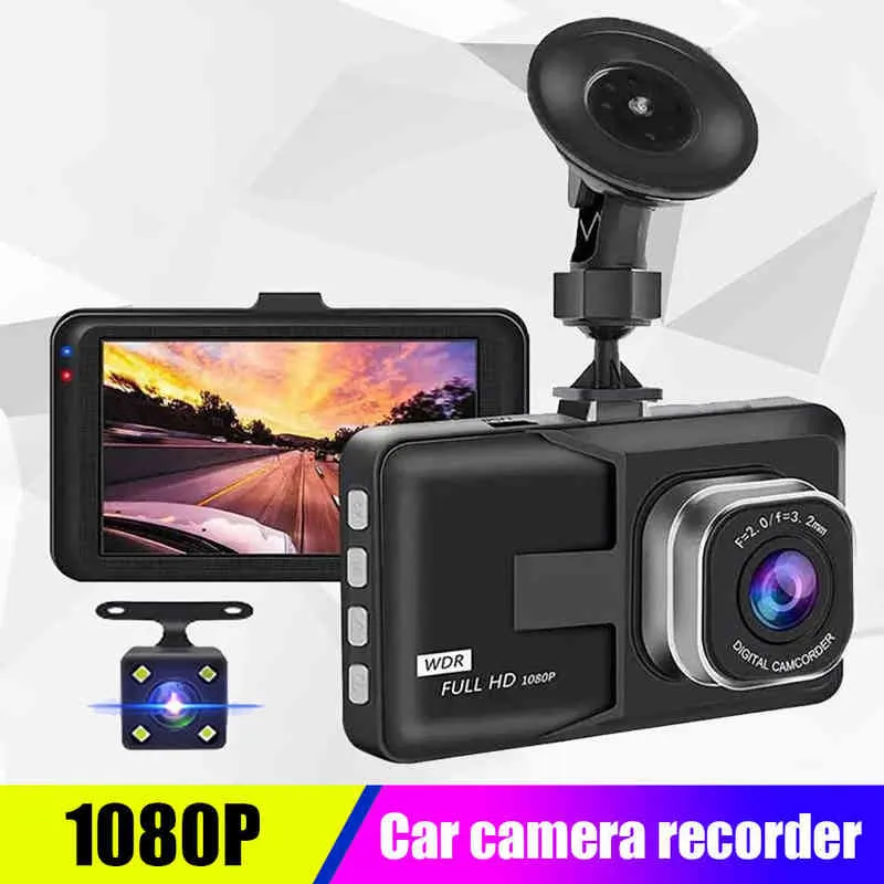 DASH CAM CAR DVR PP FRAMA KAMERA KÖRNING FÖR BIL INLEKTION NATTVÄNGLE Dashcam Bakkamera Parkeringssensor J220601