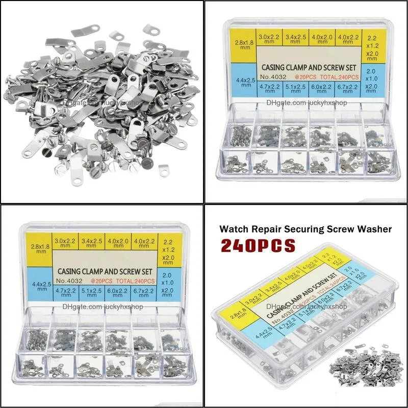 repair tools & kits 240pcs watch casing clamp adapter movement securing screw washer for eta 2824 2836 2846repair