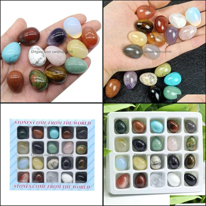 natural stone egg shaped 16*22mm crystal jade tiger eye small egg rose quartz tiger`s eye opal ornaments jewelry accessory