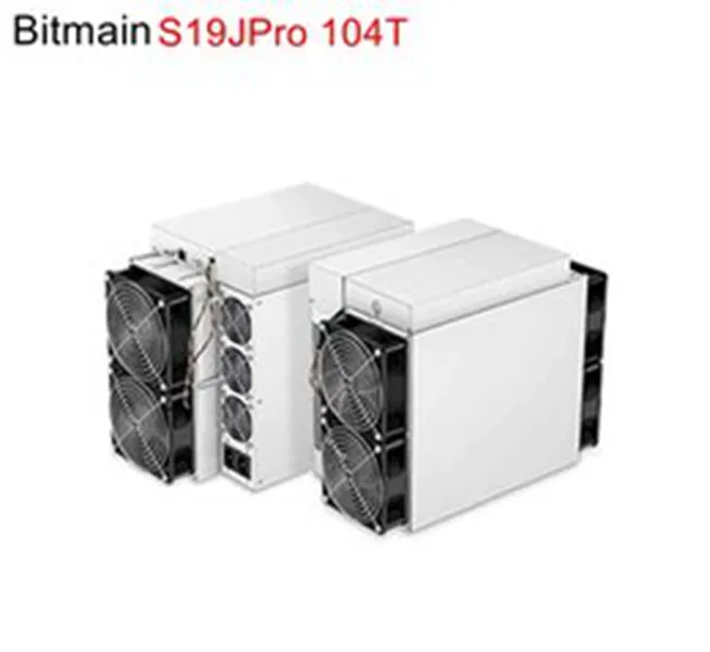 Bitmain S19jPro 104t Asic Miner 3100W 100t Antminer 96t with Power Supply Included