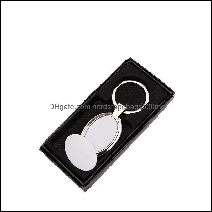 Sublimation Blanks Key Buckle Heart Love Geometry Metal Keyring DIY Keys Chain Valentine Day Holiday Gift 2 4xm UU