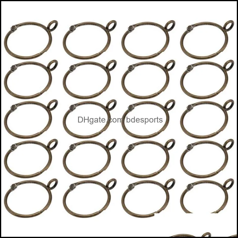 Other Home Decor 20Pcs Durable Open Curtain Rod Rings Household Bathroom Accessories