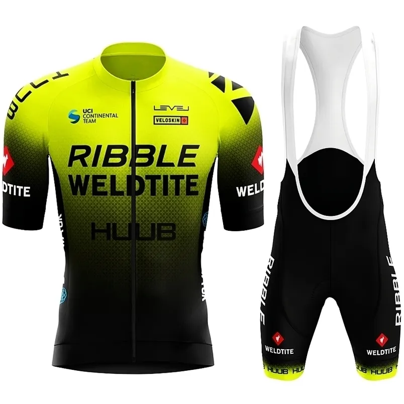 HUUB Ribble Weldtite Radtrikot-Sets Herren Fahrrad Kurzarm Fahrradbekleidung Fahrradtrikot Radtrikot Trägerhose 220601