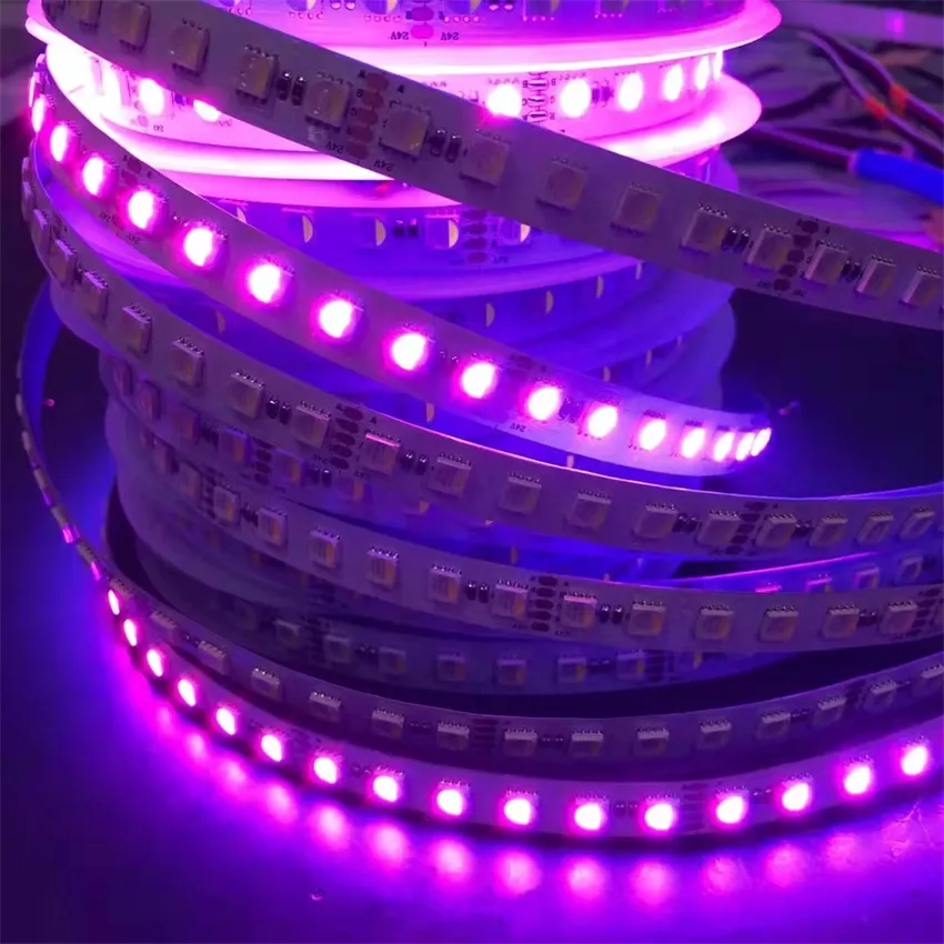 LED Şerit Çok Renkli CE FCC ROHS ETL Sertifikalı IP20 IP68 96LEDS / M RGBW 4 IN1 5050 RGBW