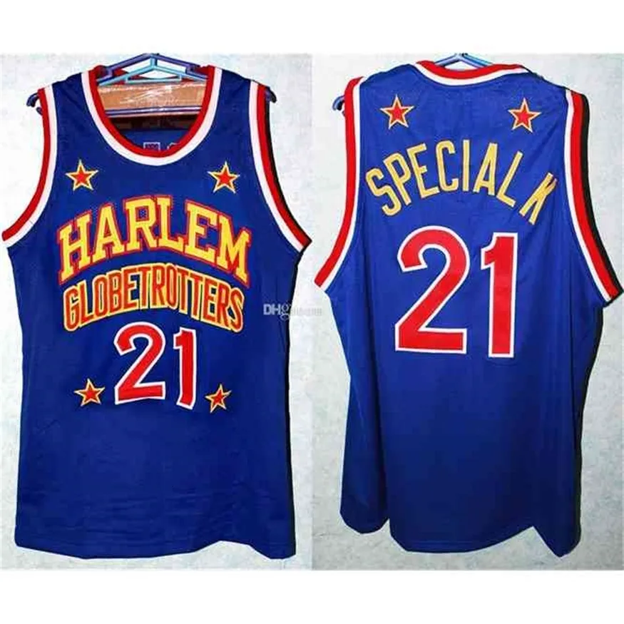 Nikivip Harlem Globetrotter Kevin Special K Daley # 21 Maglia da basket retrò da uomo Cucita personalizzata Numero Nome Maglie