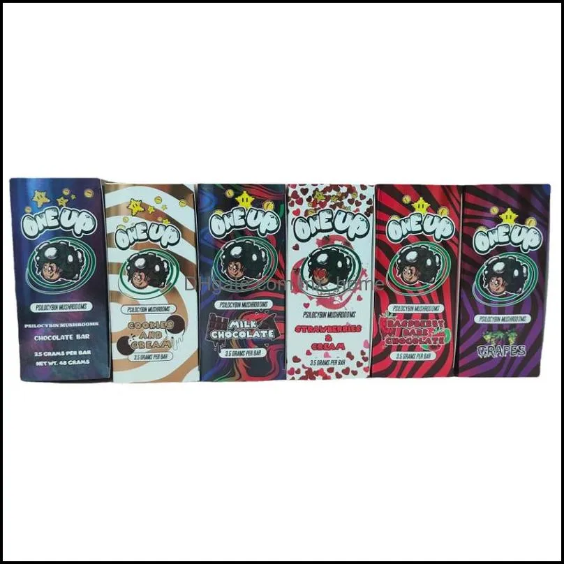 One Up Chocolate Bar Packing Boxes Mushroom Shrooms 3.5G 3.5 Gram Oneup Package Box  and Cream Display Box mx_home