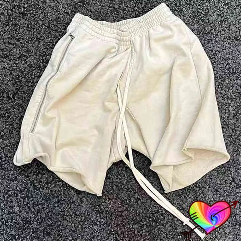 Shorts pour hommes One Side Zipper ASKYURSELF Shorts 2022 Hommes Femmes Abricot Brodé ASKYURSELF Shorts 1 1 Vintage ASK Breechcloth T220825