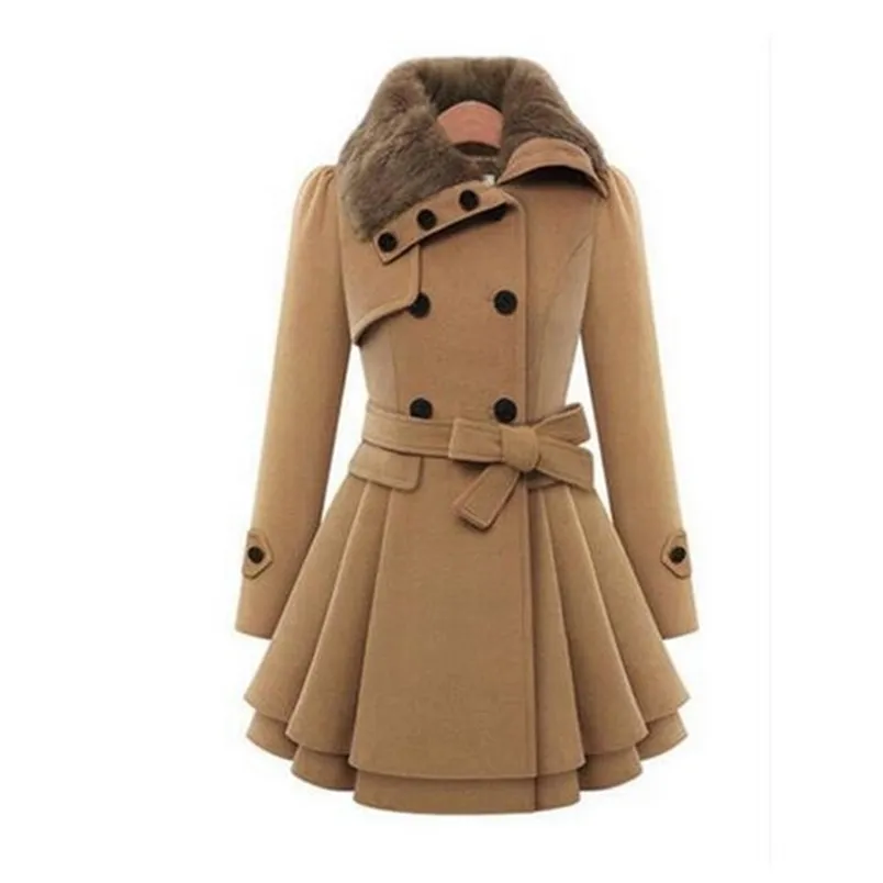 Casaco de inverno Mulheres lã mistura casacos jaqueta feminina de inverno casaco quente windbreaker mais tamanho Abrigos Mujer Invierno novo lj201106
