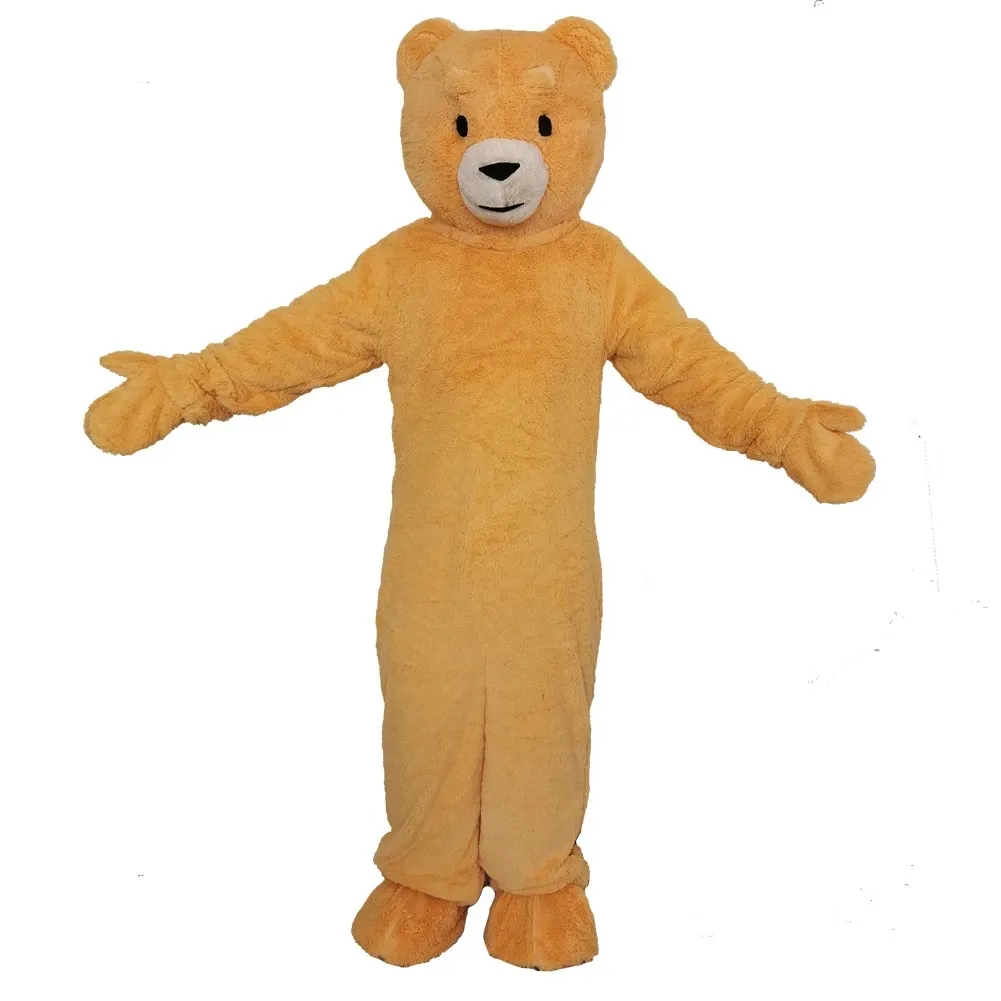 Costume da mascotte orsacchiotto, personaggio orso, vestito operato, prestazione per adulti