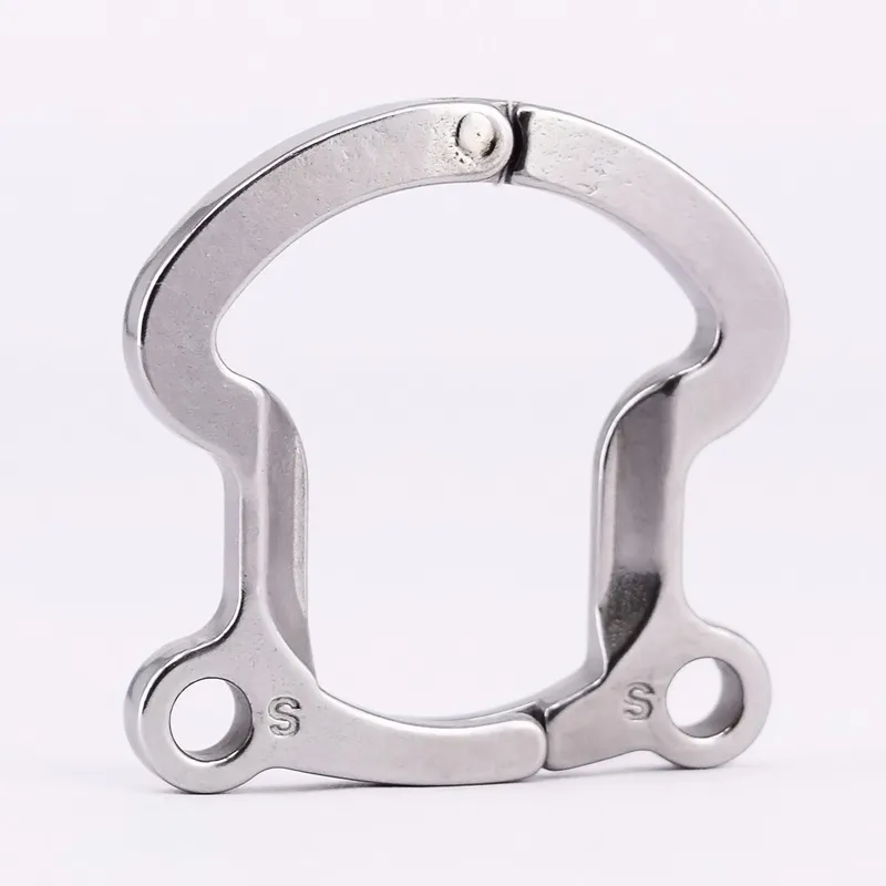 Paslanmaz Çelik Anti-Off Yüzük Erkek Horoz Kafesi Metal Chastity Cihazlar Aksesuarları 220606