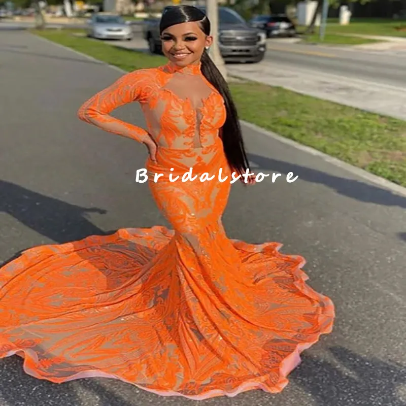 orange formal dress