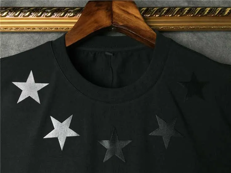 Summer Designer Mens T-Shirt short sleeves black White classic style five pointed star T Shirt Men Tee round neck fashion top TShirt