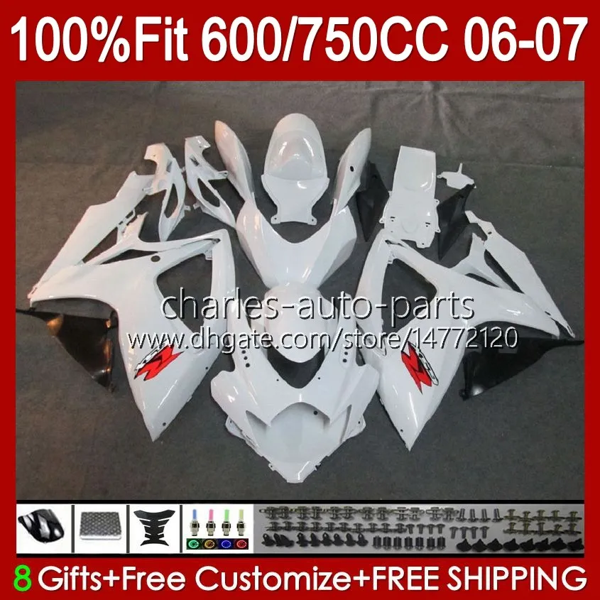 Moto Body Kit لسوزوكي K6 GSXR 600 750 CC 600CC 750CC 06-07 هيكل السيارة 47NO.50 GSXR-600 GSXR750 GSX-R750 2007 2007 GSXR-750 GSXR600 GSX-R600 06 07 OEM Fairing Red Blk Blk