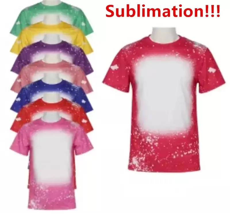 Party Supplies Wholesale Sublimation Bleached Shirts Heat Transfer Blank  Sports T Shirt Polyester T-Shirts sxa22