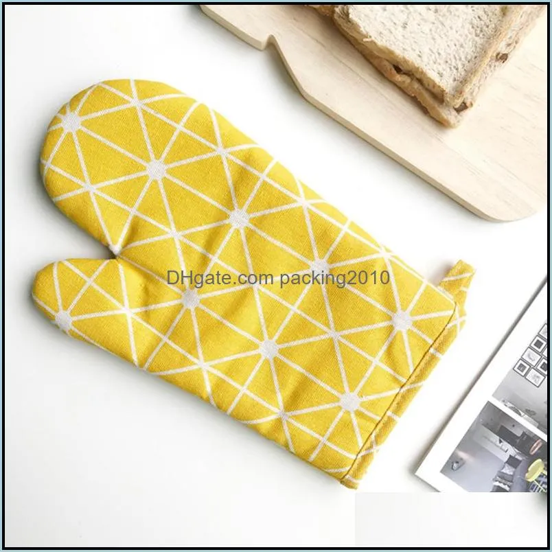 oven mitts baking ovengloves 7 color durable microwave heating proof resistant glove colorful heat insulation bakewaregloves wll197