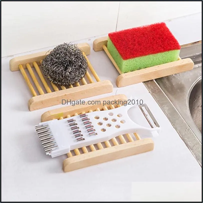 natural wood soap tray holder dish storage bath shower plate home bathroom wash soapholder storages organizer wll576