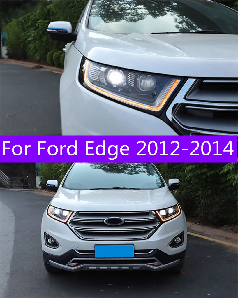 Stirnlampe für Ford Edge LED-Scheinwerfer 2012–2014, Edge DRL Blinker, Fernlicht