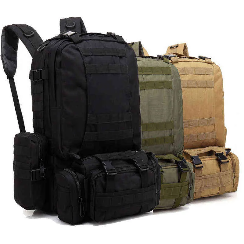 50L Military Backpack Large Capacity Tactical Rucksack, Waterproof ...
