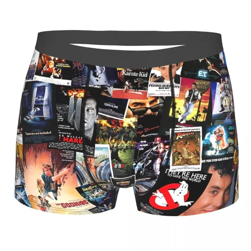 Underpants 1980s Movie Posters Breathbale Panties Male Underwear Print